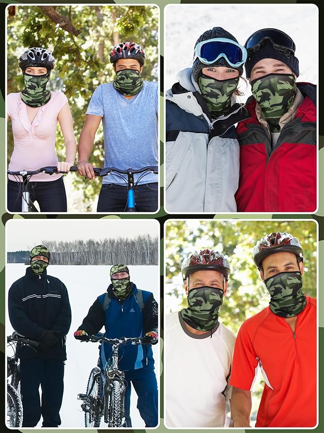 SATINIOR 6 Pcs Ski Mask Cover Balaclava Full Face Mask Summer Face Cover UV Windproof Balaclava for Men Women Outdoor Sports