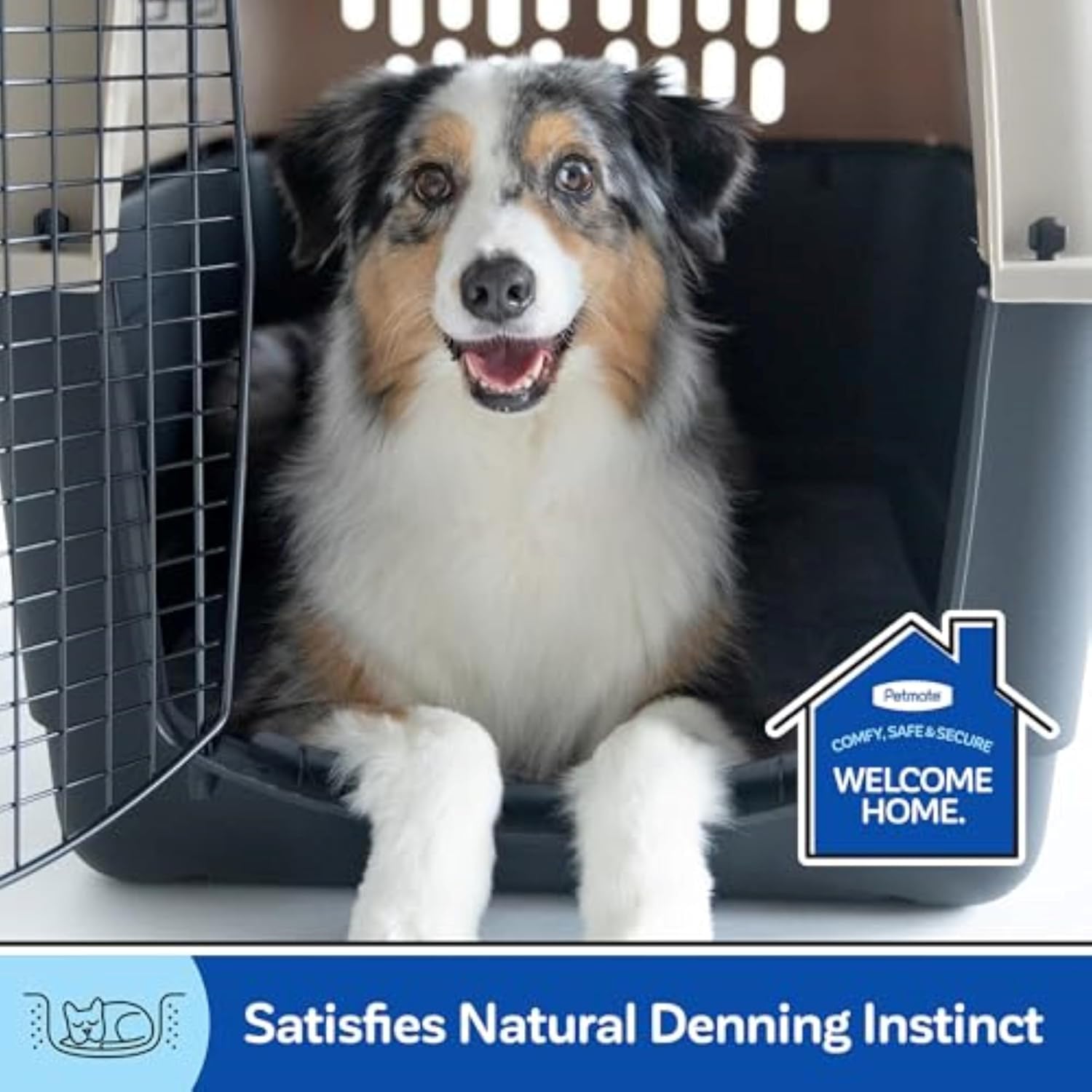 Petmate Sky Kennel - For Air and Travel, Airline Compliant Dog Crate for Pets up 15-30 lbs, Heavy Duty Dog Kennel, Made in the USA- 28 Inches