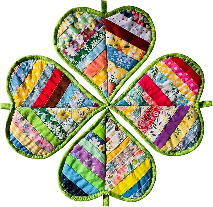 Pot Holders for Kitchen Hot Pads 100% Cotton for BBQ/Cooking/Baking/Grilling/Microwave/Barbecue (2PCS Loves)