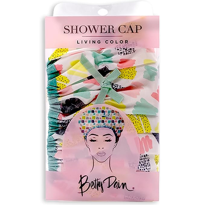 Reusable Shower & Bath Cap & Lined, Oversized Waterproof Shower Caps Large Designed for all Hair Lengths with PEVA Lining & Elastic Band Stretch Hem Hair Hat - Fashionista Living Color