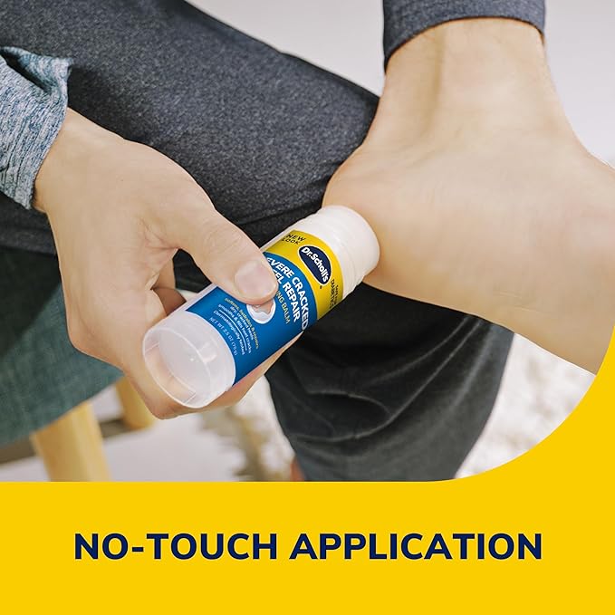 Dr. Scholl's Severe Cracked Heel Repair Restoring Balm 2.5oz, with 25% Urea for Dry, Cracked Feet, Heals and Moisturizes for Healthy Feet, Epsom Salt Soothes, Safe for Diabetics, 3-pack