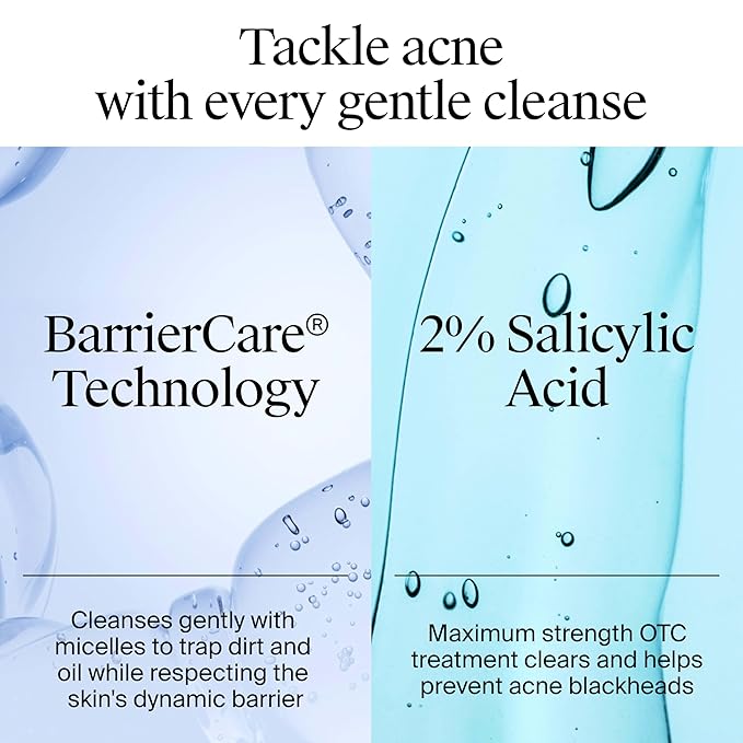 Neutrogena Oil-Free Acne Face Wash, Fragrance Free, Sensitive Skin Facial Cleanser with 2% Salicylic Acid Acne Treatment for Face, 9.1 Fl Oz,(Pack of 2)