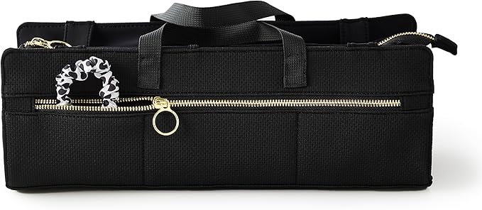 KUSSHI Hair Tools Bag - Oprah’s Favorite Things Winner - Neoprene Hair Tools Travel Bag & Hair Accessories Organizer Case (Black)