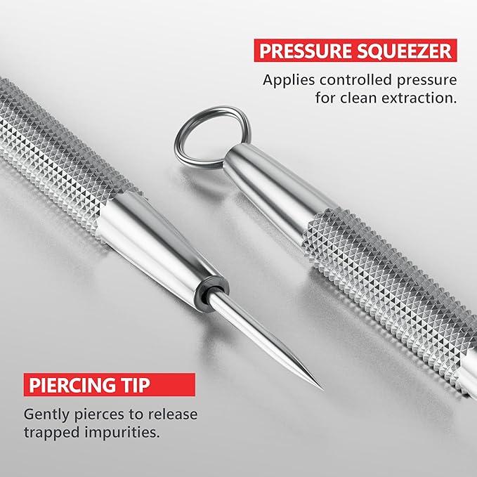 Suvorna Skinpal milia Remover Tool, Pimple Popper, Extractor for Pimple, Blackhead, Whitehead, Comedone, Acne, Zit, Blemish, Cyst, Spot, Lancet Needle for face Popping, Lancet for Facial Extraction.