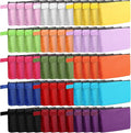 Reginary 60 Pcs Multicolor 60 Pieces Canvas Makeup Bags Bulk Portable Travel Cosmetic Pouch Multipurpose Blank Toiletry Bag with Zipper for Women DIY Craft (9.8 x 5 x 2 Inch)