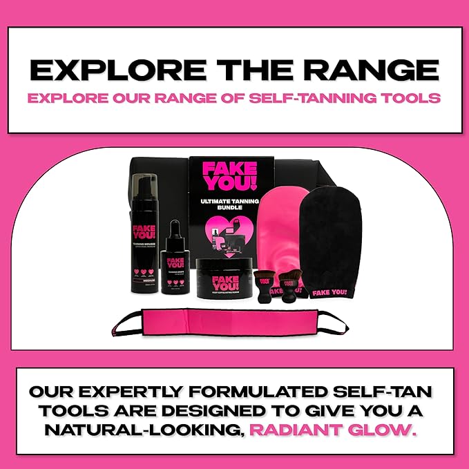 Fake You! Tanning Mitt - Dual-Sided Fake Tan Mitt for Flawless Application - Self Tan Mitt 100% Waterproof, Vegan & Cruelty-Free, No Stained Hands, Professional Finish