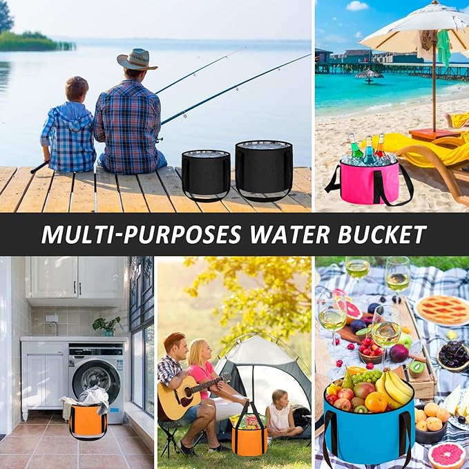Foot Bath Basin 20L Collapsible Bucket, Portable Foot Soak Tub Feet Soaking Bucket for Outdoor Travel, Camping, Fishing(Orange)