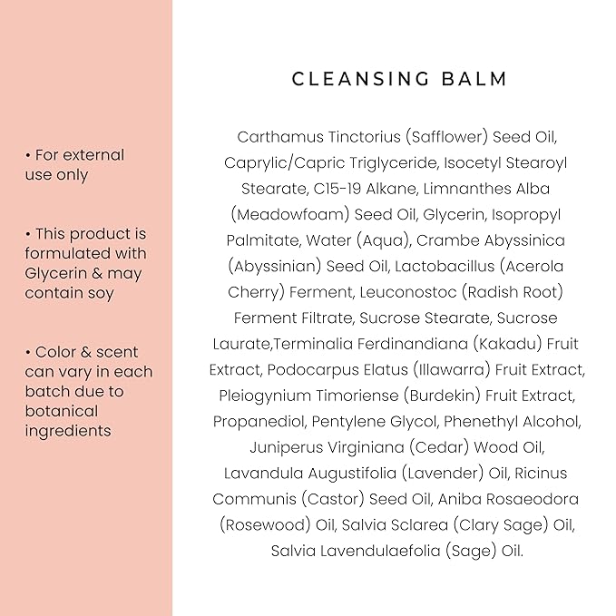 Indie Lee Cleansing Balm Makeup Remover - Oil Based Cleanser with Vitamin C, Kakadu Plum & Acerola Fruit to Melt Away Makeup & SPF, Boost Skin Radiance & Reduce Visible Signs of Aging (90ml)