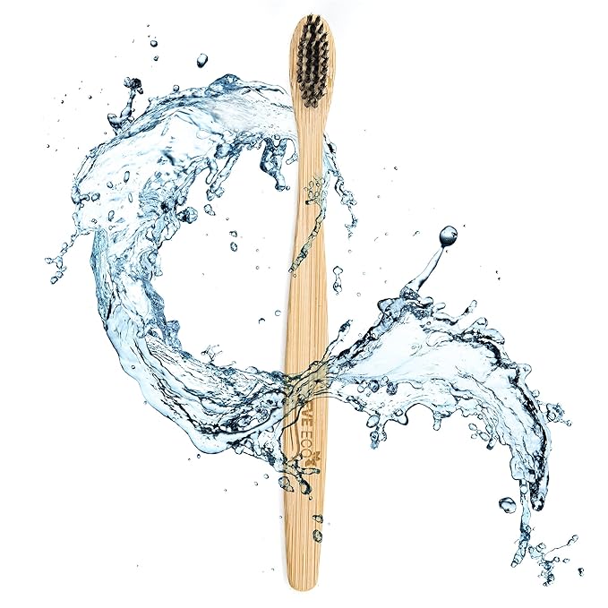 12 Count I Bamboo Toothbrush I Soft Bristles Best for Sensitive Gums I Charcoal I Vegan I Natural Wood I BPA Fee I Recyclable I Compostable I Biodegradable | Environmentally Friendly