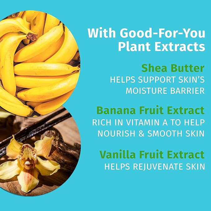Hempz Sugared Banana & Vanilla Blossom Body & Hand Lotion, Ultra Hydrating Moisturizer for Men and Women, 17 oz