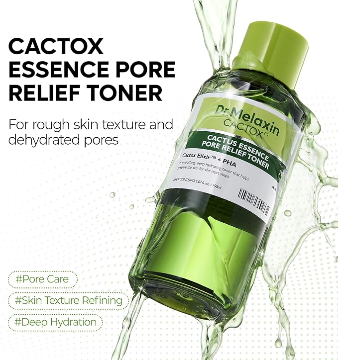 Dr.Melaxin Cactox Cactus Essence Pore Relief Toner 150ml – Hydrating & Soothing Facial Toner for Sensitive Skin, Barrier Care, Gentle Pore Care