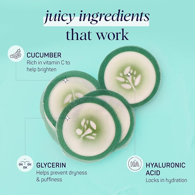 SpaLife Cooling Cucumber Eye Pads | Korean Dark Circles & Puffy Eyes Treatment | Nourishing Cucumber Eye Pads | Eye Mask for Puffy Eyes Daily Depuffing Eye Patches | 48 Count