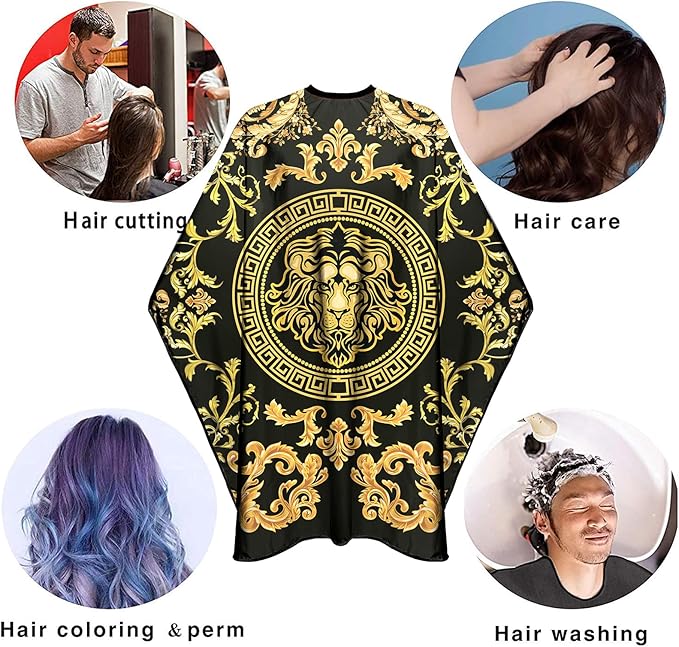 Barber Capes for Men Hair Cutting Salon Capes with Snaps Hairdresser Gown Stylist Cape- 63”× 56”