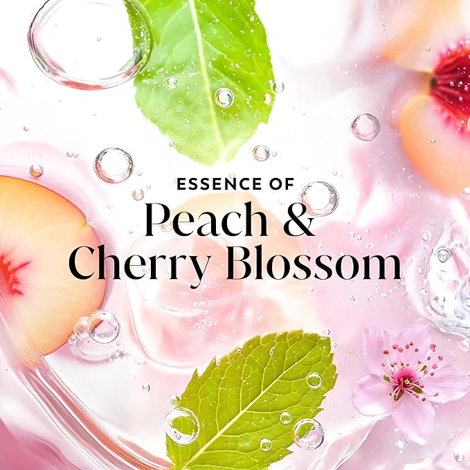 Olay Body Wash for Women, Fresh Radiance, 24/7 Skin-Loving Freshness, Visibly Radiant, Plant Based Cleansers, Vitamin B3 & Antioxidant Blend, For All Skin Types, Peach & Cherry Blossom Scent, 29 fl oz