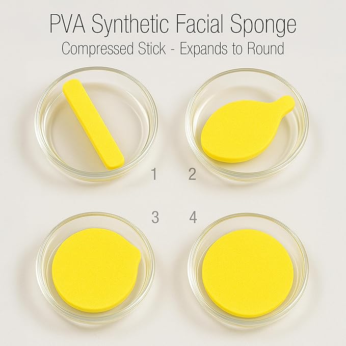 APPEARUS Compressed Facial Sponges - 240 Count Professional PVA Rounds for Estheticians, Gentle Makeup Removal and Spa Skin Cleansing - Salon Bulk Supplies