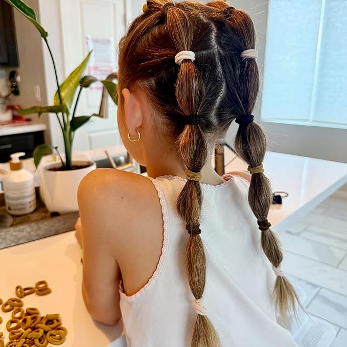 200 Pack Hair Ties BEoffer Baby Toddlers Girls Elastics Hair Bands No Damage Multicolor Colorful Small Rubber Bands Ponytail Pigtails Holders Not Harm to Hair (Brown)