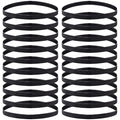 Duufin 20 Pieces Elastic Headbands Non Slip Sport Headband Black Workout Headband Sweatband Fashion Yoga, Running Elastic Sports Headbands for Women, Men and Girls