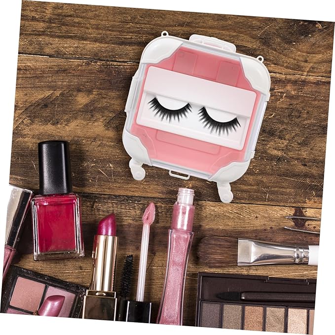 LIFKOME Lashes Pack False Eyelash Box Makeup Organizer Eyelash Storage Organizer for Women Easy to Carry