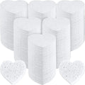Dandat 300 Count Compressed Facial Sponges Heart Shape Face Sponges for Cleansing Natural Facial Exfoliating Pads for Estheticians(White)
