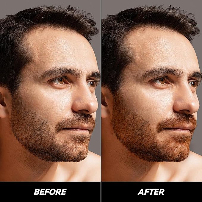 Beard Touch-Up for Men, Instant Gray Hair Cover Stick, Built-In Comb for Seamless Blending, Cream Concealer, Quick Temporary Cover