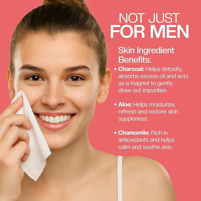 The Nobleman Men's Refreshing Face + Body Cleansing Wipes with Grapefruit - 30 count