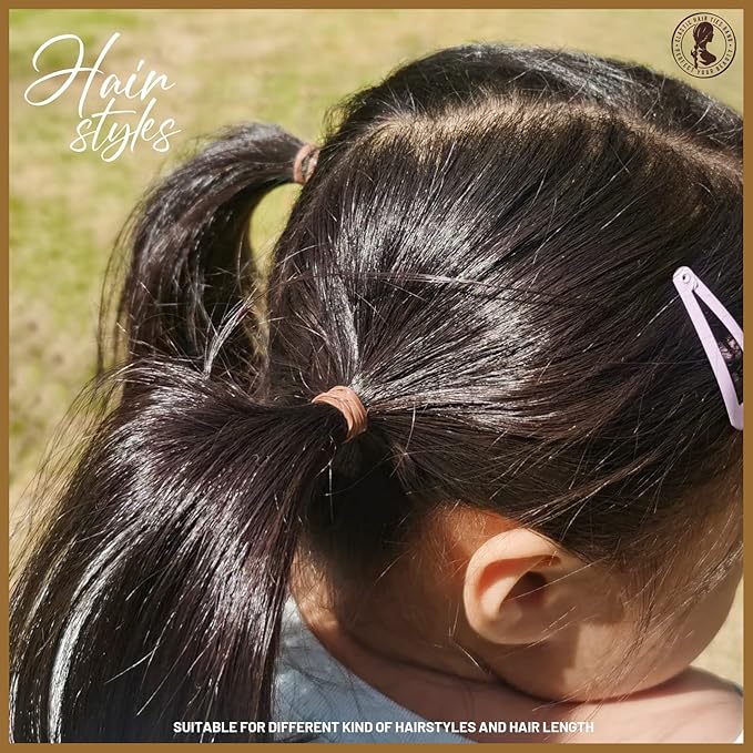 Teenitor Elastic Hair Bands, Small Hair Ties, 2000pcs, Light Brown