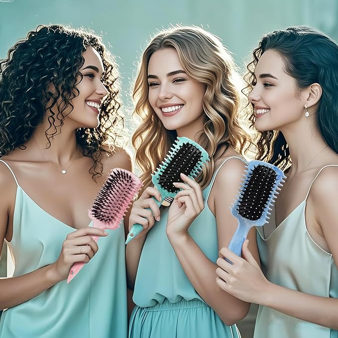 Curl Defining Brush, Curly Hair Brush Products for Effortlessly Detangling Shaping and Styling Women's Men's Curls on All Wet or Dry Hair Types, Reduces Frizz (Marble Purple)