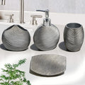 LUANT Bathroom Accessories Set Including Cup, Toothbrush Holders, Soap Dishes and Soap Dispenser, Silver