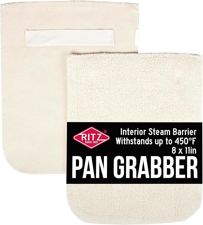 RITZ Food Service CLPG1-2E Terry Hot Pad Pot Holder with Steam Barrier,Commercial Product, 8" x 11", Set of 2, Beige