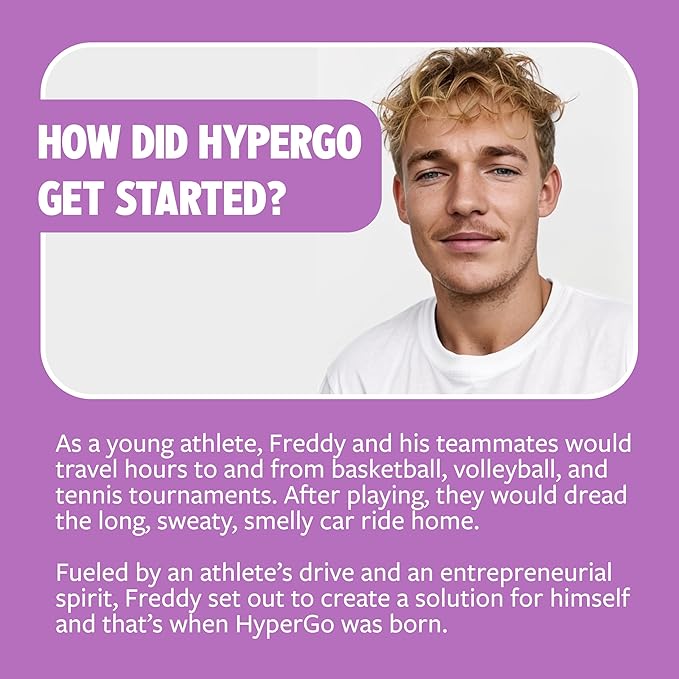 HyperGo XL Single Body Wipes for Women & Men – 12" x12" Rinse-Free Full Body Cleansing 30 Count Pack - Lavender | Biodegradable, Hypoallergenic, Aloe-Infused | Gym, Festival, Camping Essentials
