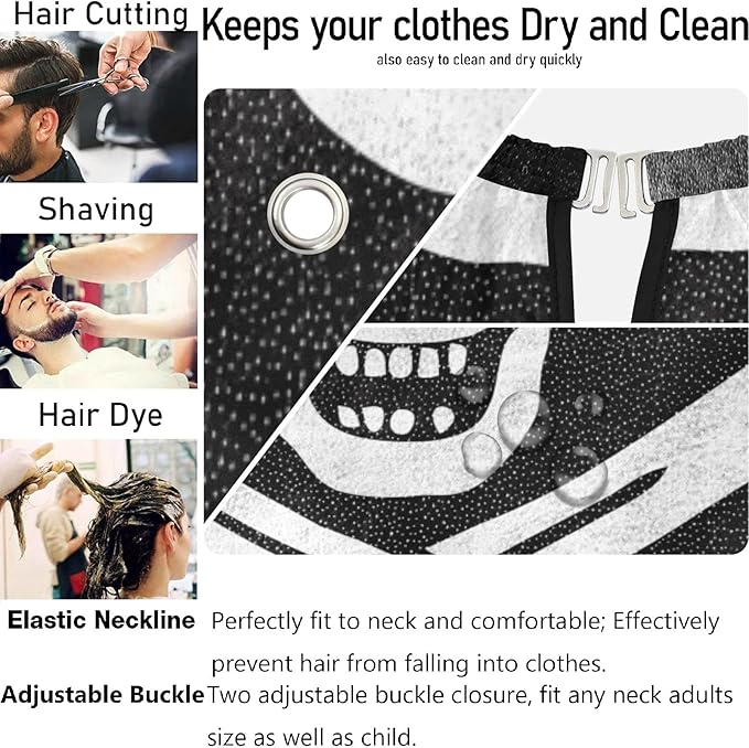 visesunny Professional Barber Cape Polyester Hair Cutting Clippings Catcher Grooming Cape Apron for Shaving Trimming For Men