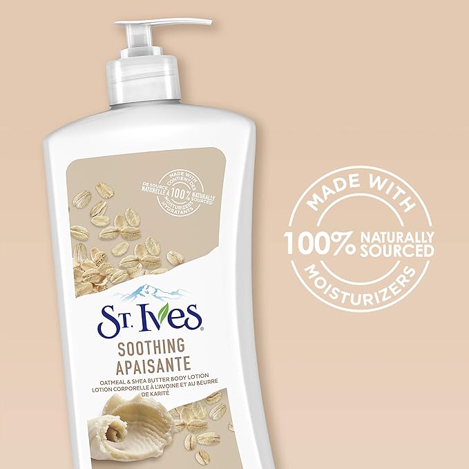 St. Ives Nourish & Soothe, Oatmeal & Shea Butter Body Lotion 21 Fl Oz (Pack of 2)