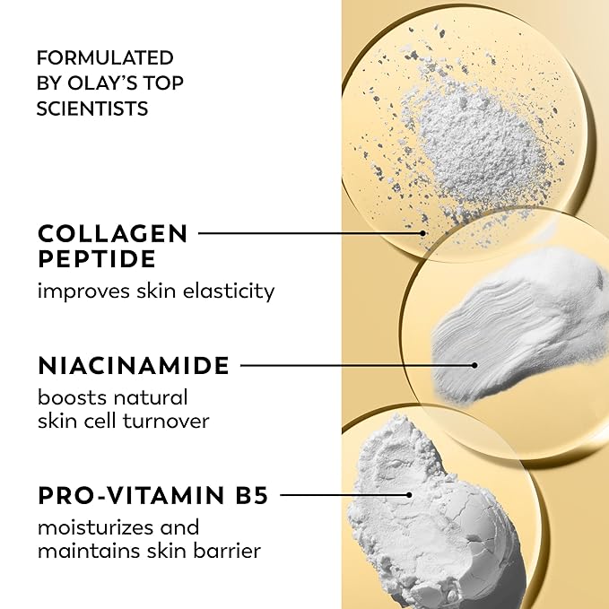 Olay Regenerist Radiance Collagen Peptide Face Moisturizer: Firm & Smooth Cream - Fragrance-Free, Hydrating, Firming, Anti-Aging & Anti-Wrinkle - 2 Oz