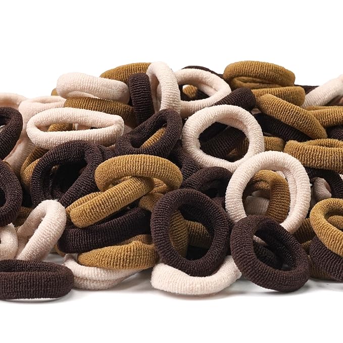CÉLLOT Mini Hair Ties for Girls Toddlers and Infants, 300PCS Tiny No Damage Ponytail Holders and Seamless Hair Elastics Bands - Diameter 0.8 Inch