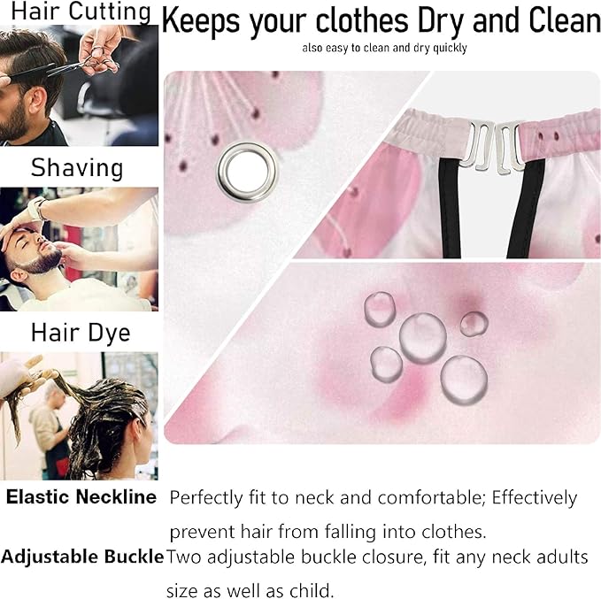 visesunny Professional Barber Cape Polyester Hair Cutting Salon Cape Apron Anti-Static Beard Bib Grooming Apron