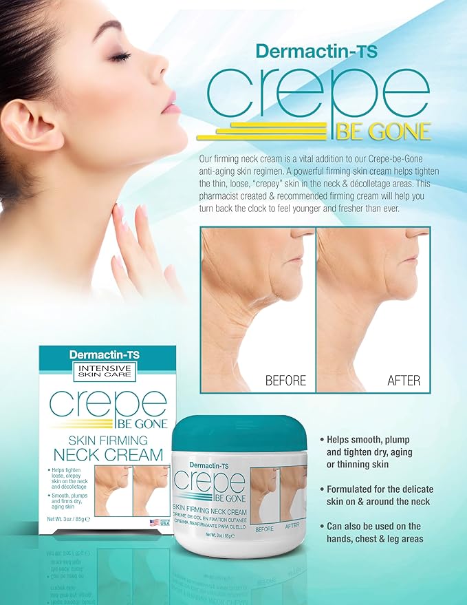 Dermactin Crepe Be Gone Deluxe Crepe Skin Collection - Includes Crepe Be Gone Souffle, Body Polish & Neck Cream