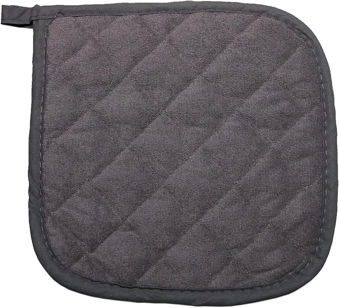 5 PCS Pot Holders for Kitchen, Cotton Potholers with Great Heat Resistance, Hot Pads, Trivets for Cooking and Baking Grey