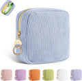 Period Bag for Teen Girls, Corduroy Sanitary Napkin Storage Bag, Menstrual Pad Pouches Tampon Holder for Purse