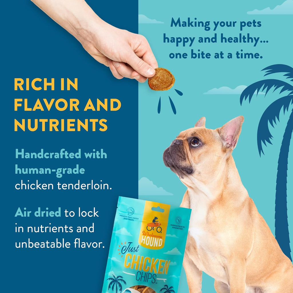 Chicken Chips – Single Ingredient Dog Treats, All Natural & Healthy Training Snacks for Small, Medium & Large Breeds, Puppies – High Protein, Made in USA 3oz
