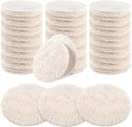Bokon Loofah Exfoliating Face Pads 2.36 Inches Round Natural Loofah Sponge Body Face Scrubber Remove Dead Skin Facial Pad Bulk for Bath Shower Spa Skin Cleaning Women Men (100 Pcs,White)