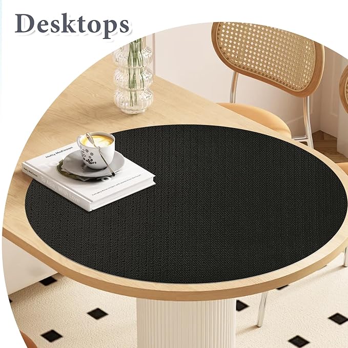Shelf Liners for Kitchen Cabinets 12in x 30FT, Non Adhesive Drawer Liner Pure Black Thickened Shelf Liner Non-Slip Easy to Clean for Tool Box Refrigerator with Knife and Tape Measure