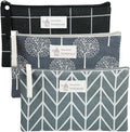 3 Pcs Canvas Bag Multi-Function Small Zipper Pouch Cute Travel Bag for Women