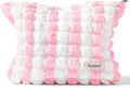 Makeup Bag, Bubble Cloud Travel Cosmetic Bag Organizer, Large Capacity Toiletry Make Up Bags with Zipper for Women and Girls, Pink-White