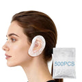 500 Pack Disposable Ear Covers for Shower Waterproof,Protectors for Hair Dye, & Salon Use,Spa,Hotel,Home,Elastic Ear Caps for Adults
