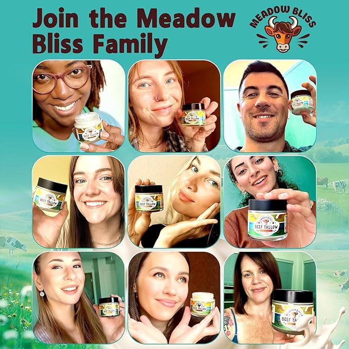 Beef Tallow for Skin - Moisturizer Cream - 100% Grass Fed - Whipped Beef Tallow - Organic Jojoba Oil - Organic Shea Butter - Supports Eczema, Rosacea+ - Made in USA - Citrus Breeze - 4 oz