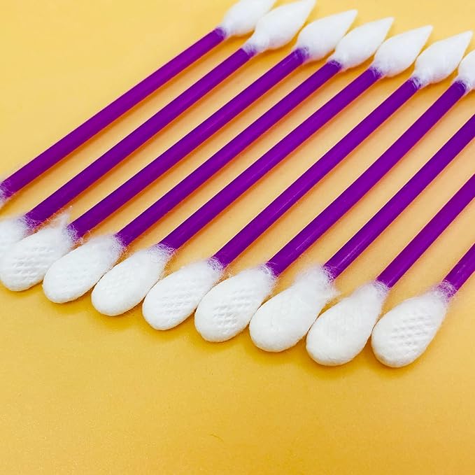 760pcs CGR Precision Cotton Swabs packed in Acrylic swab canister with Pointed and Flattened Tip, Cosmetic Makeup Applicator(160pcs in canister, 2x300pcs in bags) (760)
