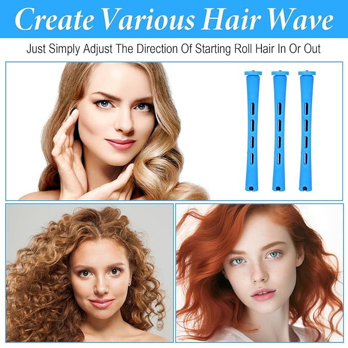 40 PCS Small Perm Rods for Short Hair, Plastic Curling Rods Cold Wave Rod Perming Curlers Hair Curling Rollers Perm Rod for DIY Styling Natural Hairs Short Long Hairs