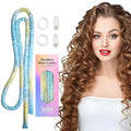 Lanzhire Heatless Curling Headband for Overnight Curls, No Heat Curlers for Long and Short Hair (Blue Tie Dye)