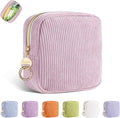 Period Bag for Teen Girls, Corduroy Sanitary Napkin Storage Bag, Menstrual Pad Pouches Tampon Holder for Purse
