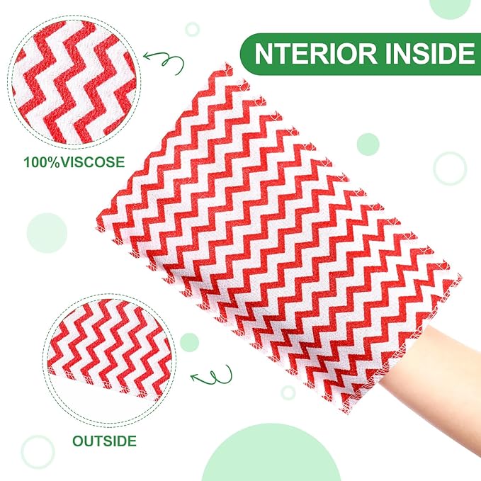 Tatuo 12 Pieces Korean Exfoliating Mitt Glove Italy Towel Body Skin Scrubber Exfoliating Scrubber for Remove Dead Skin Washcloth Korean(Small,Green, Red, Yellow, Blue)